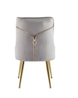 Chaise ZIP GOLD velours MOKA