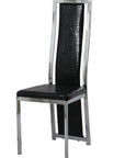 Lot de chaises Dana simili cuir contour chromé