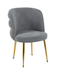 Chaise SACHA pied GOLD tissus effet LIN ECRU, MOKA, GRIS, ANTHRACITE