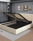 LIT DOUBLE COFFRE CAMILLE en velours 160X200CM