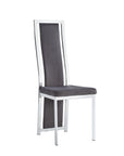 Lot de chaises Dana velours contour chromé