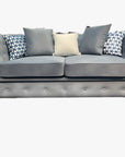 Canapé clouté TIFFANY 2 places velours GRIS 184x88cm