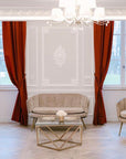 Table Basse carrée ALINA Gold XXLverre 100x100x45 cm