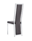 Lot de chaises Dana velours contour chromé