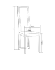 Lot de chaises Dana velours contour Gold