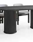 Table à manger JULIE couleur NOIR, NOYER, LAQUE-TAUPE, BLANC 180x90cm