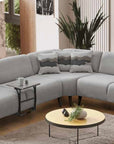 Canapé d'angle NEVADA 313x258cm BEIGE et GRIS