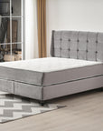 Lit ALBA COFFRE GRIS ET BEIGE 160x200cm