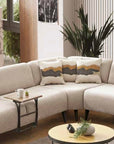 Canapé d'angle NEVADA 313x258cm BEIGE et GRIS