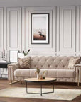 Salon PUNTO 3 + 2 + 1 CONVERTIBLE GRIS et BEIGE
