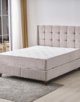 Lit ALBA COFFRE GRIS ET BEIGE 160x200cm