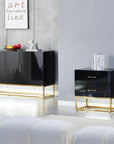 BUFFET ALYA BOIS LAQUE NOIR DORE