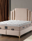 LIT COFFRE MILAN BEIGE 160X200