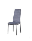 Lot de chaises TOLIA métal noir velours