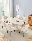 TABLE REPAS OVA TRAVERTIN CERAMIQUE 180CM