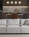 CANAPE MODULABLE AZRA TISSU CHENILLE