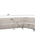 CANAPE D'ANGLE SIENA 283X198 GRIS