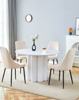 TABLE DE REPAS FLOWER BLANC 120