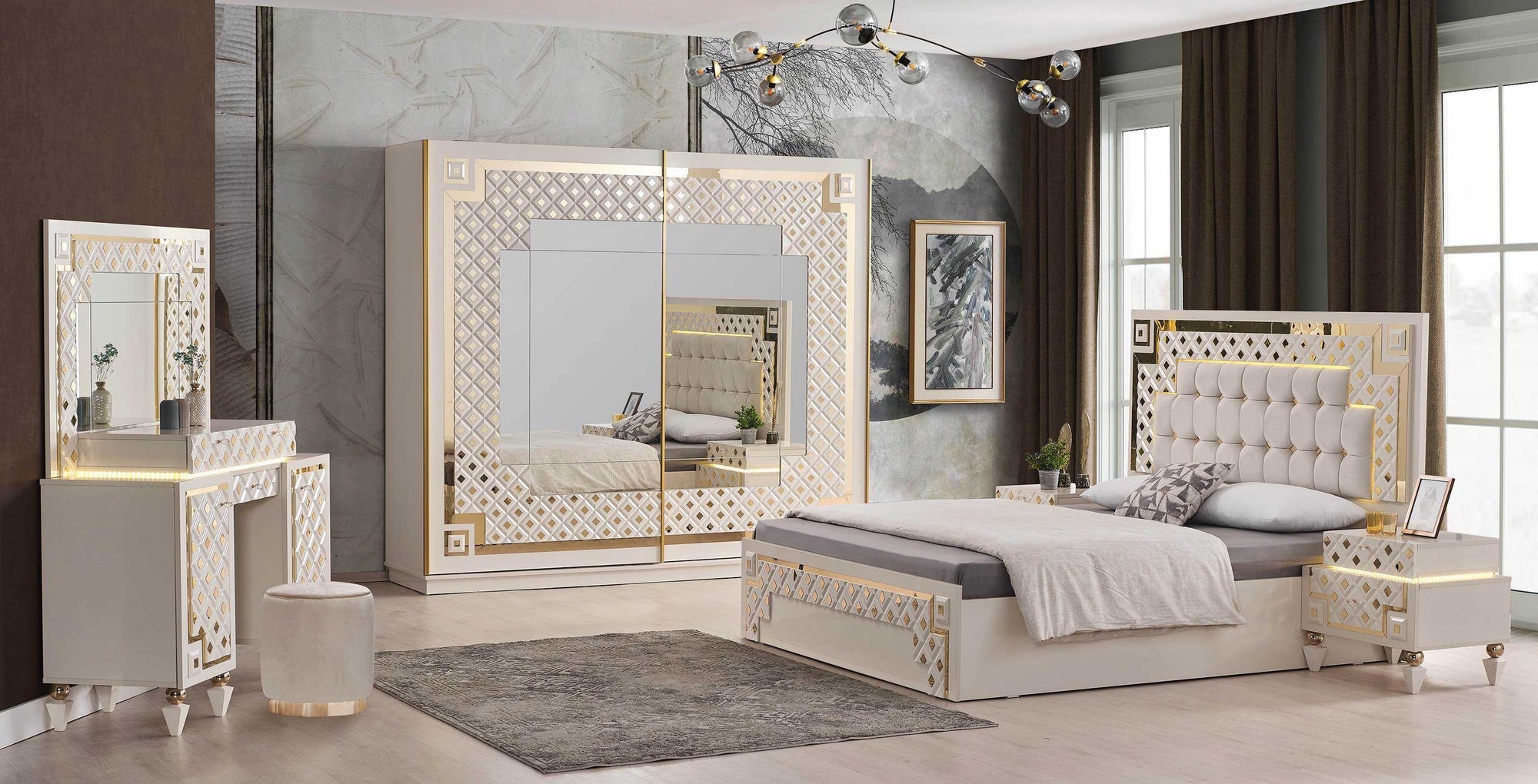 Chambre à coucher Cristal Gold