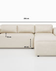 CANAPE D'ANGLE MORIS BEIGE
