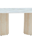 TABLE REPAS KEYSHA TRAVERTIN CERAMIQUE 180X90