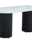 TABLE REPAS KEYSHA TRAVERTIN CERAMIQUE 180X90
