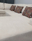 CANAPÉ PANORAMIQUE VIENNA  BEIGE AVEC 2 COFFRES 203X310X160
