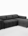 Canapé d’angle Maurice - Gris côtelé 250X185