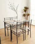 ENSEMBLE TABLE 4 CHAISES TUTI CHENE GRIFFÉ