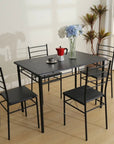 ENSEMBLE TABLE ET 4 CHAISES TUTI NOIR
