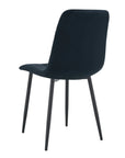 Chaise ELISA pied métal NOIR velours BEIGE, TAUPE, GRIS, ANTHRACITE et NOIR