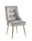 Chaise ZIP GOLD velours MOKA