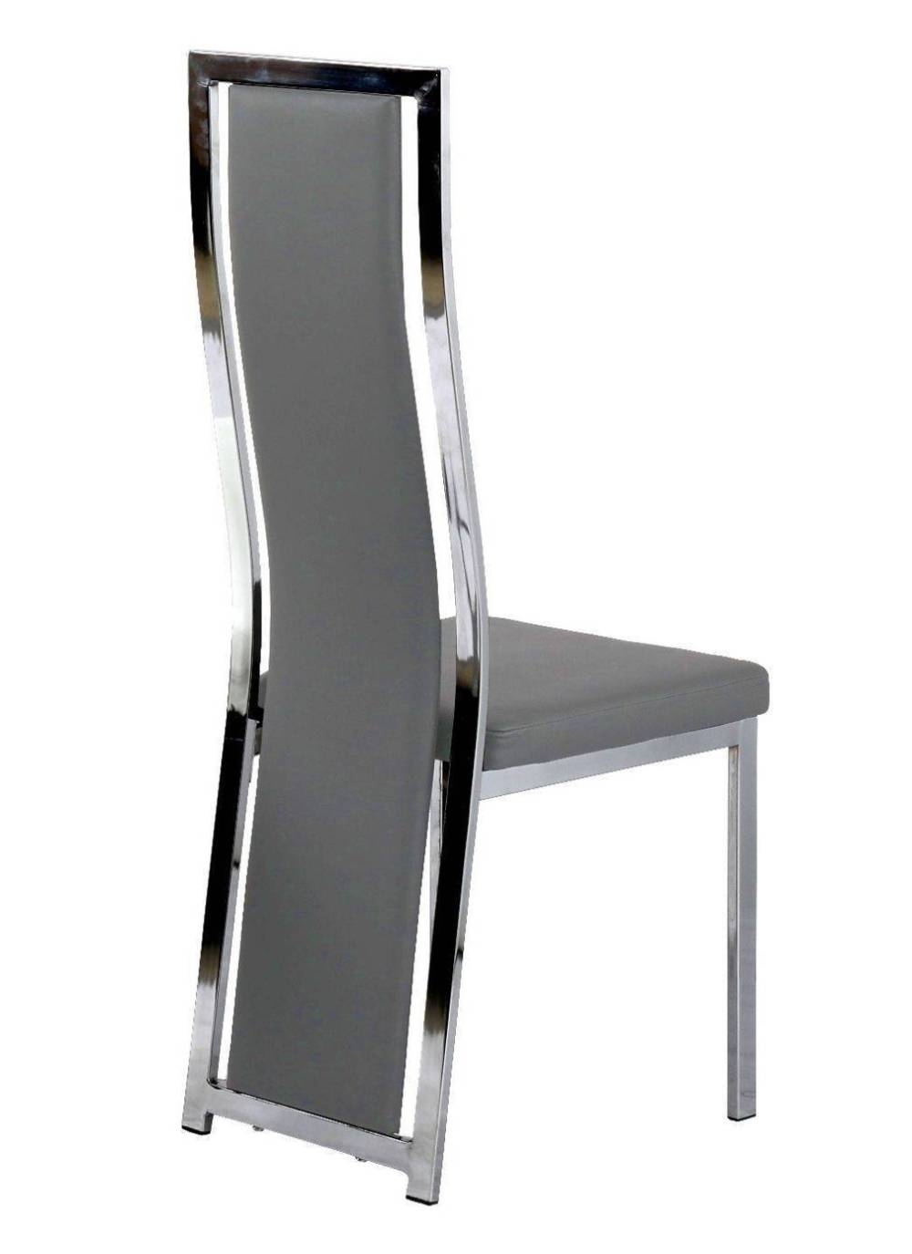 Lot de chaises Dana simili cuir contour chromé