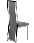 Lot de chaises Dana simili cuir contour chromé