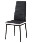 Lot de chaises TOLIA métal noir simili cuir