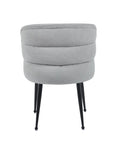 Chaise SACHA pied noir tissus effet LIN  ECRU, MOKA, GRIS, ANTHRACITE