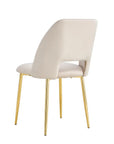 Chaise AVA GOLD velours TAUPE, GRIS ET BEIGE