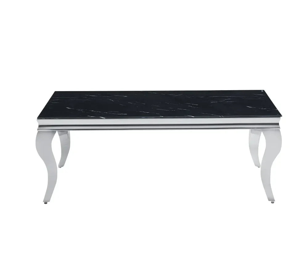Table basse BAROQUE Chrome  120x60x45 cm