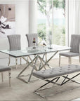 Lot de Chaises baroque LOUIS Chrome Velours