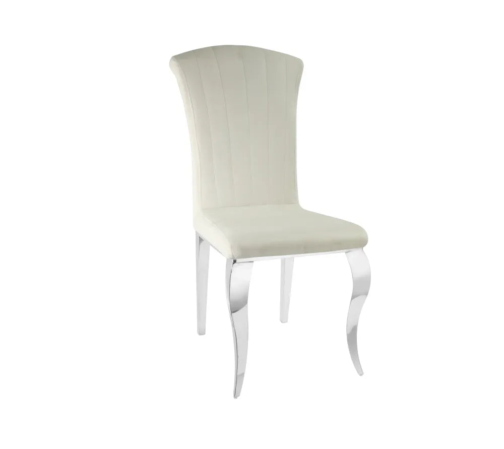Lot de Chaises baroque LOUIS Chrome Velours