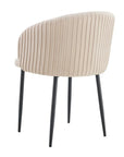 Chaise CARLITA PIED METAL NOIR velours BEIGE, TAUPE, MOKA, GRIS et NOIR