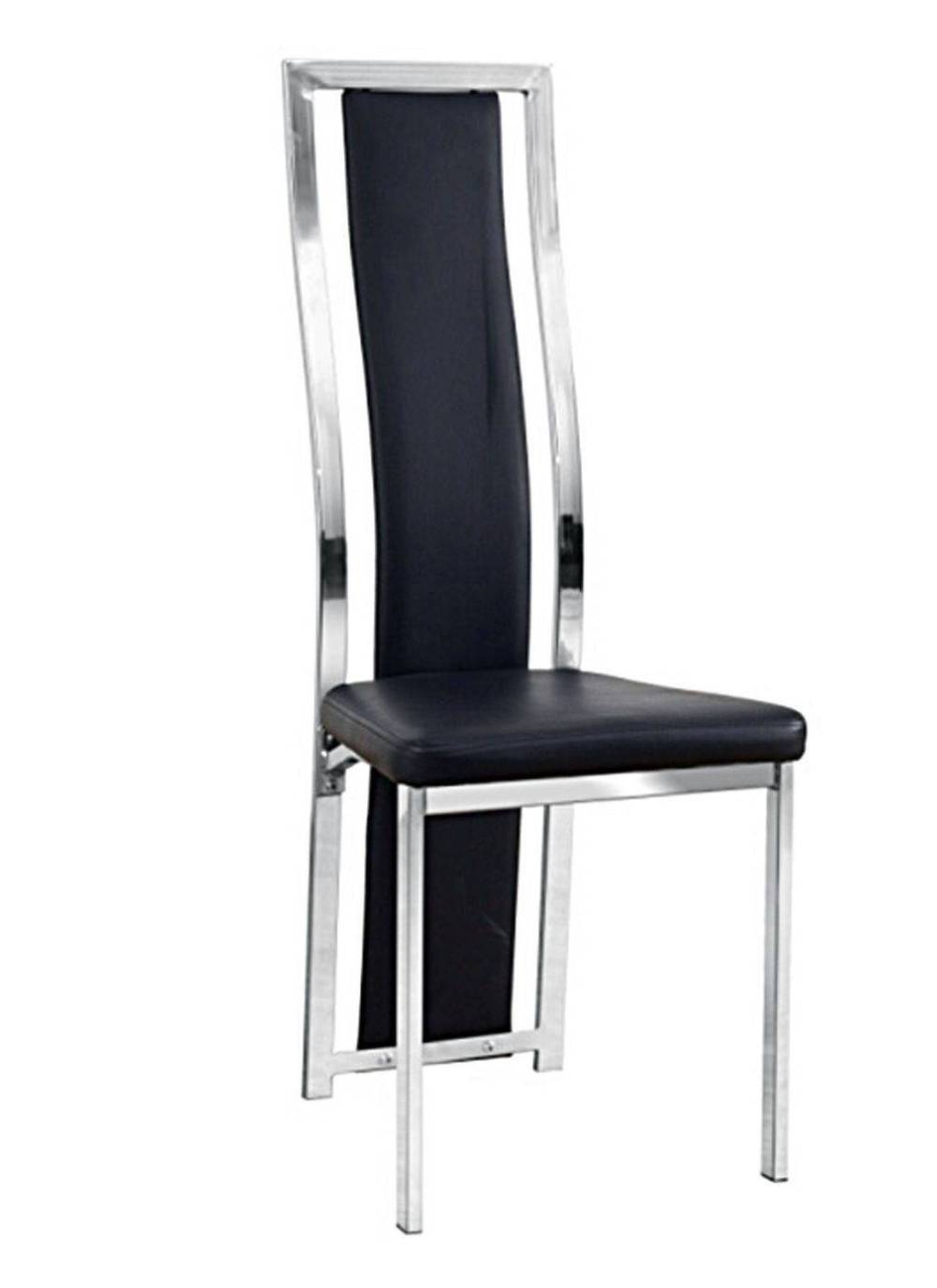 Lot de chaises Dana simili cuir contour chromé