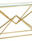 Console PYRAMID en verre Transparent 120x40x78 cm