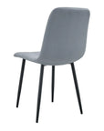 Chaise ELISA pied métal NOIR velours BEIGE, TAUPE, GRIS, ANTHRACITE et NOIR