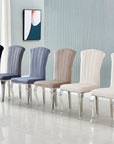 Lot de Chaises baroque LOUIS Chrome Velours