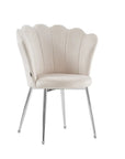Chaise NYMPHE BEIGE PIED CHROME