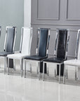 Lot de chaises Dana simili cuir contour chromé