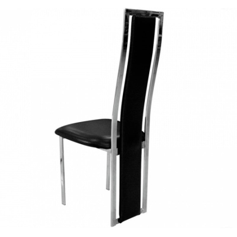 Lot de chaises Dana simili cuir contour chromé