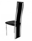 Lot de chaises Dana simili cuir contour chromé