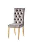Chaise NEW NEVADA pied GOLD assise ANTHRACITE, MOKA et ECRU